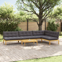 5 Stuk Garden Pallet Sofa Units Massief Acaciahout Licht Bruin