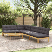 5 Stuk Garden Pallet Sofa Units Massief Acaciahout Licht Bruin