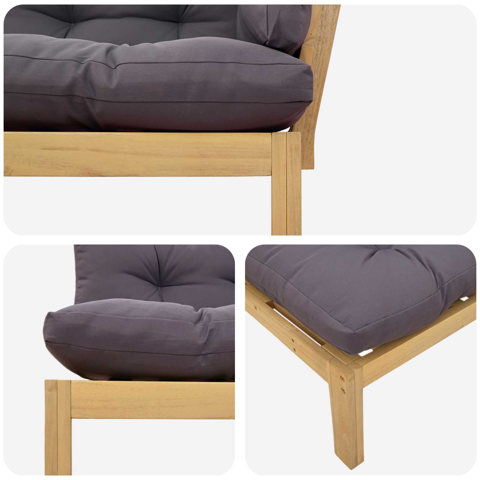 Garden Pallet Sofa Units 2 Stuk Lichtbruin en Donkergrijs