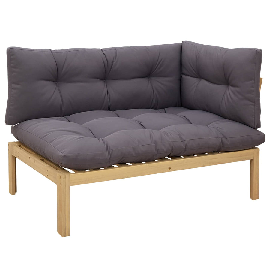 Garden Pallet Sofa Units 2 Stuk Lichtbruin en Donkergrijs