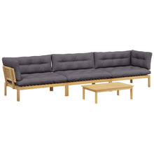 4 Stuk Garden Pallet Sofa Units Massief Acaciahout Licht Bruin