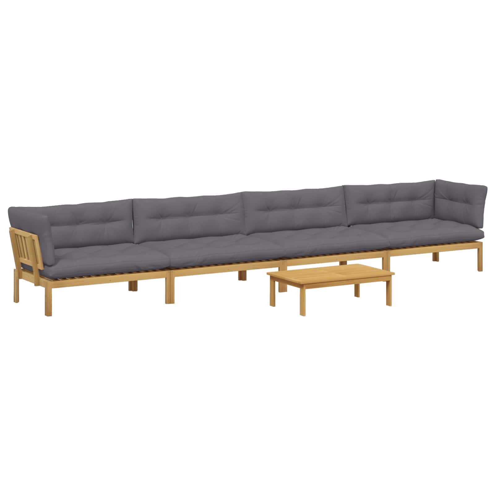 5 Stuk Garden Pallet Sofa Units Massief Acaciahout Licht Bruin