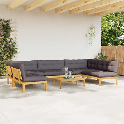 6 Stuk Garden Pallet Sofa Units Massief Acaciahout Licht Bruin