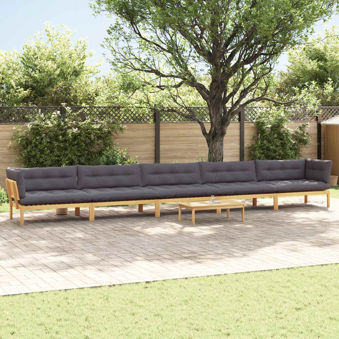 6 Stuk Garden Pallet Sofa Units Massief Acaciahout Licht Bruin