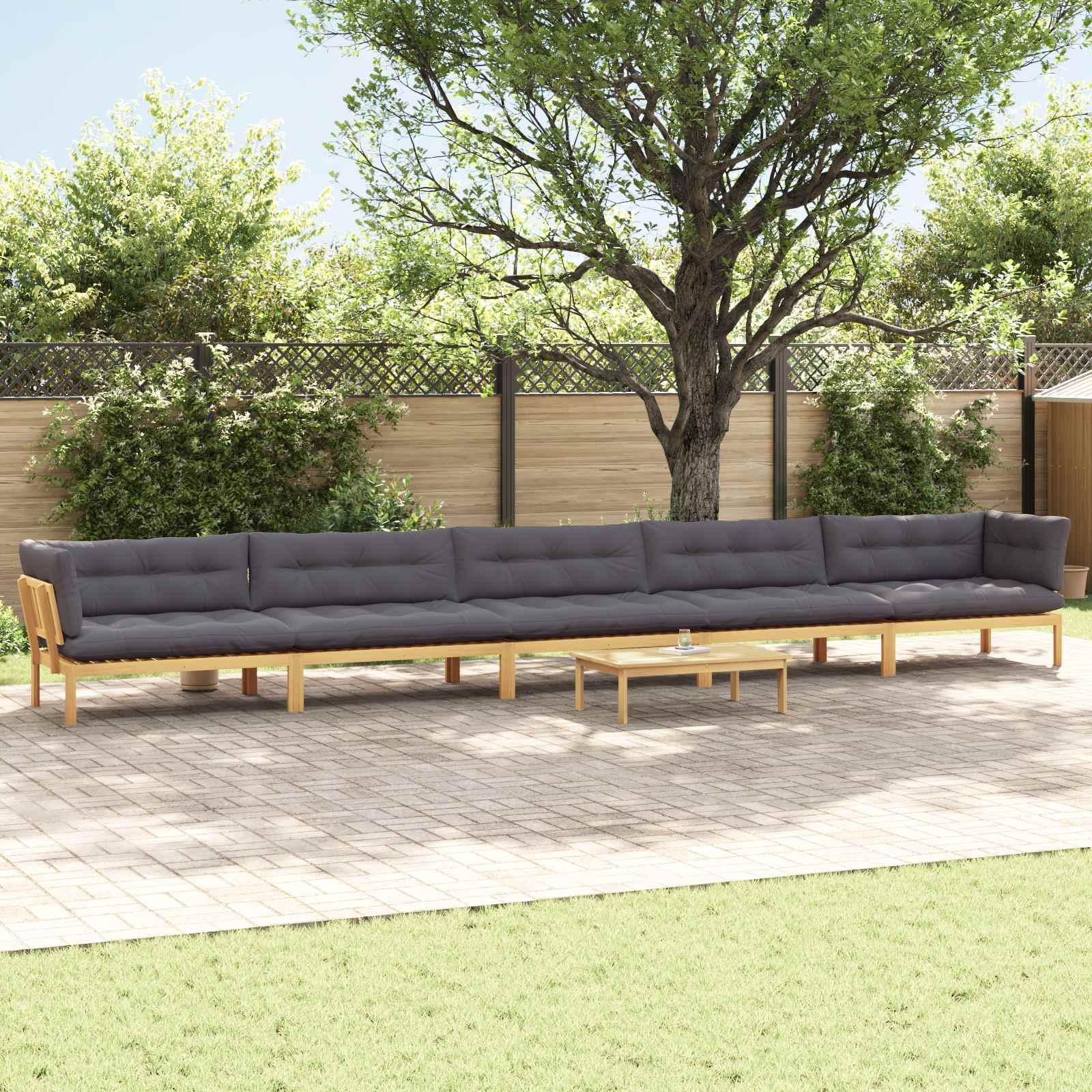 6 Stuk Garden Pallet Sofa Units Massief Acaciahout Licht Bruin