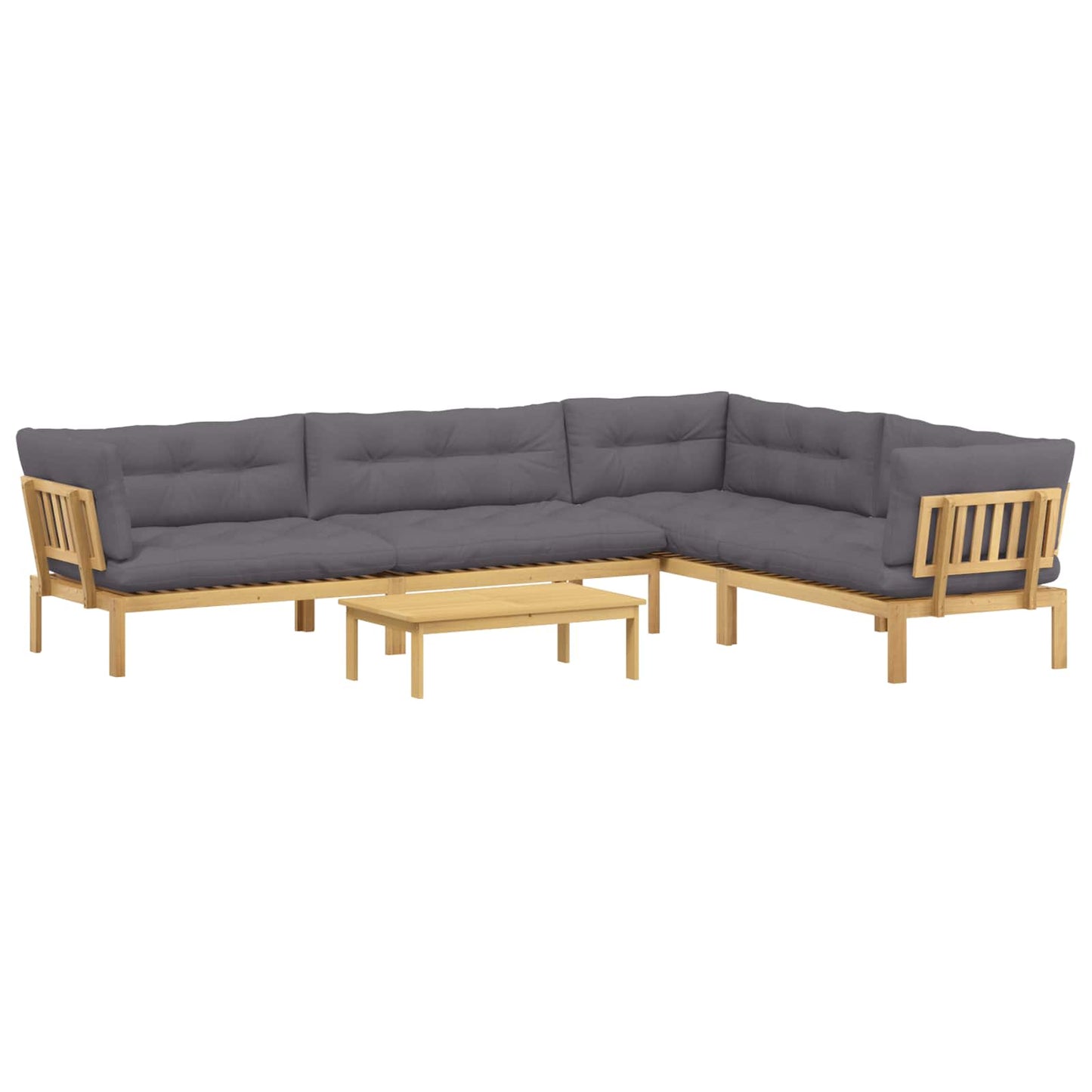 5 Stuk Garden Pallet Sofa Units Massief Acaciahout Licht Bruin
