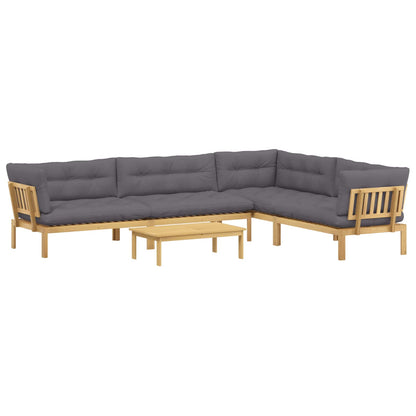 5 Stuk Garden Pallet Sofa Units Massief Acaciahout Licht Bruin