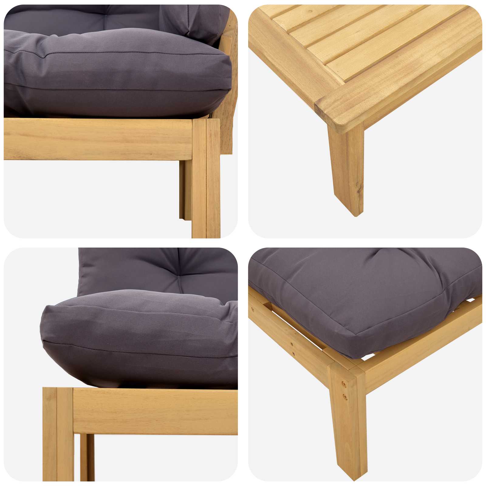 5 Stuk Garden Pallet Sofa Units Massief Acaciahout Licht Bruin