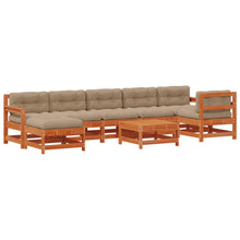 Tuin loungeset 8 pcs Wasbruin Massief grenenhout