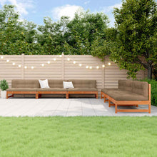 Tuin loungeset 6 pcs Wasbruin Massief grenenhout