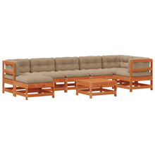 Tuin loungeset 8 pcs Wasbruin Massief grenenhout