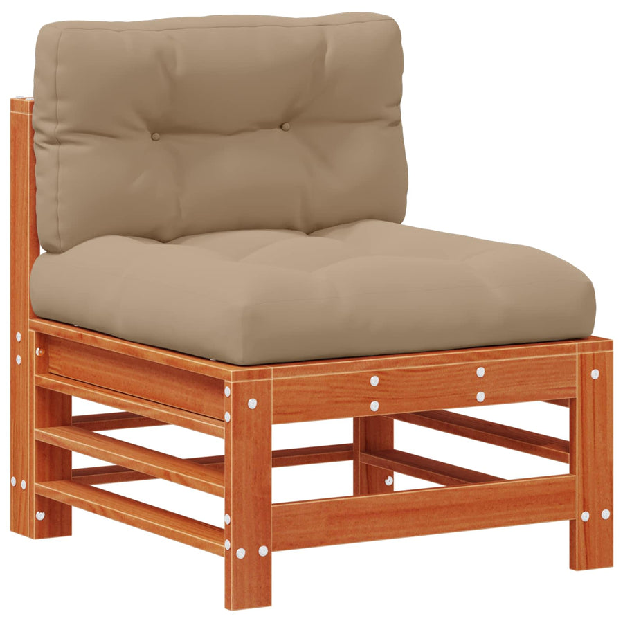 Tuin loungeset 3 pcs Wasbruin Massief grenenhout