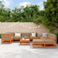 Tuin loungeset 10 pcs Wasbruin Massief grenenhout