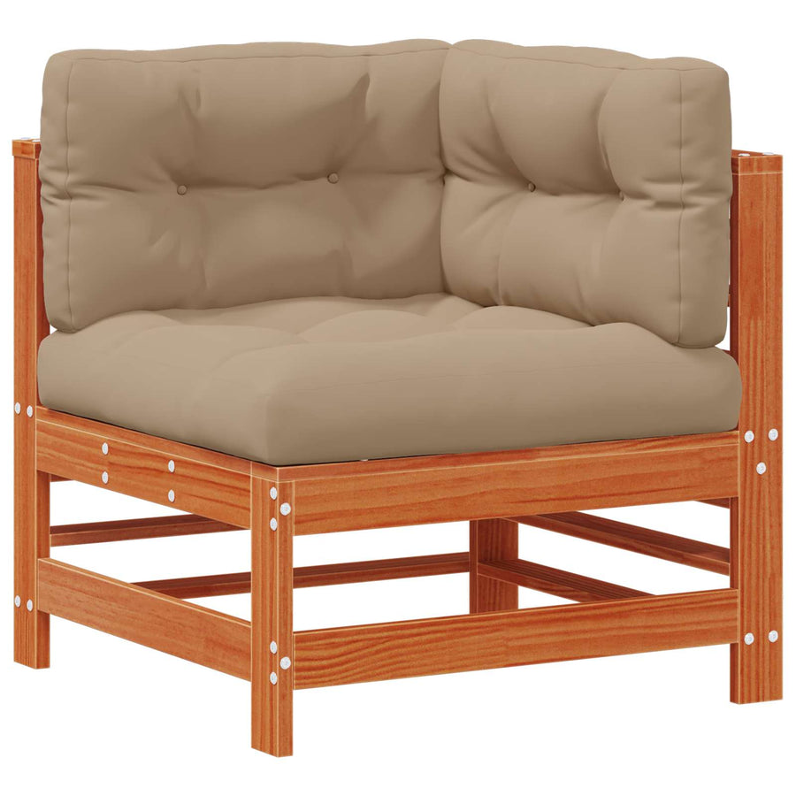 Tuin loungeset 6 pcs Wasbruin Massief grenenhout