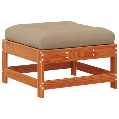 Tuin loungeset 5 pcs Wasbruin Massief grenenhout
