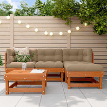 Tuin loungeset 5 pcs Waskleur Bruin Massief grenenhout