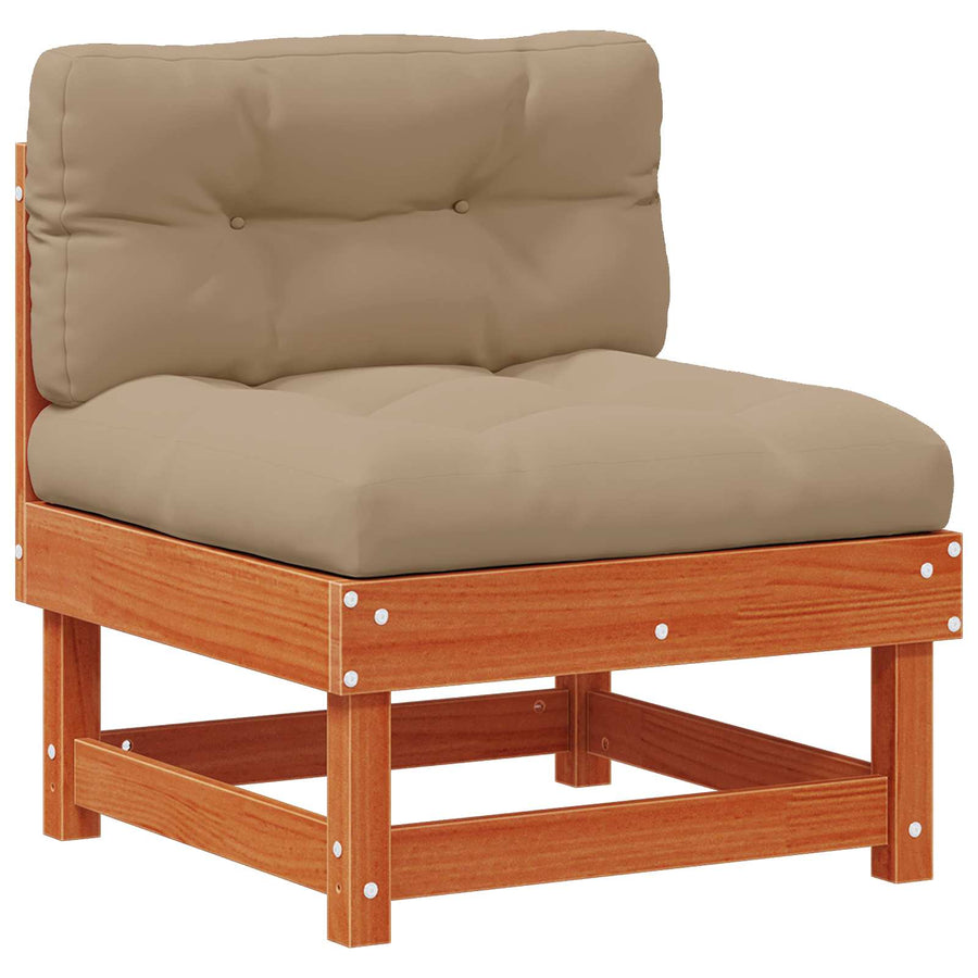 Tuin loungeset 33 pcs Wax Bruin en Taupe Massief grenenhout