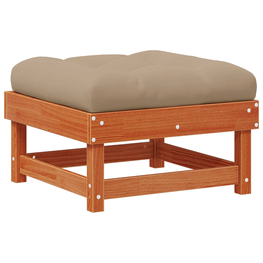 Tuin loungeset 33 pcs Wax Bruin en Taupe Massief grenenhout