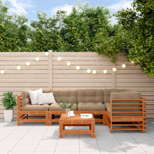 Tuin loungeset 6 pcs Wasbruin Massief grenenhout