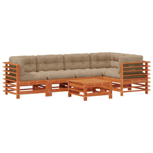 Tuin loungeset 6 pcs Wasbruin Massief grenenhout