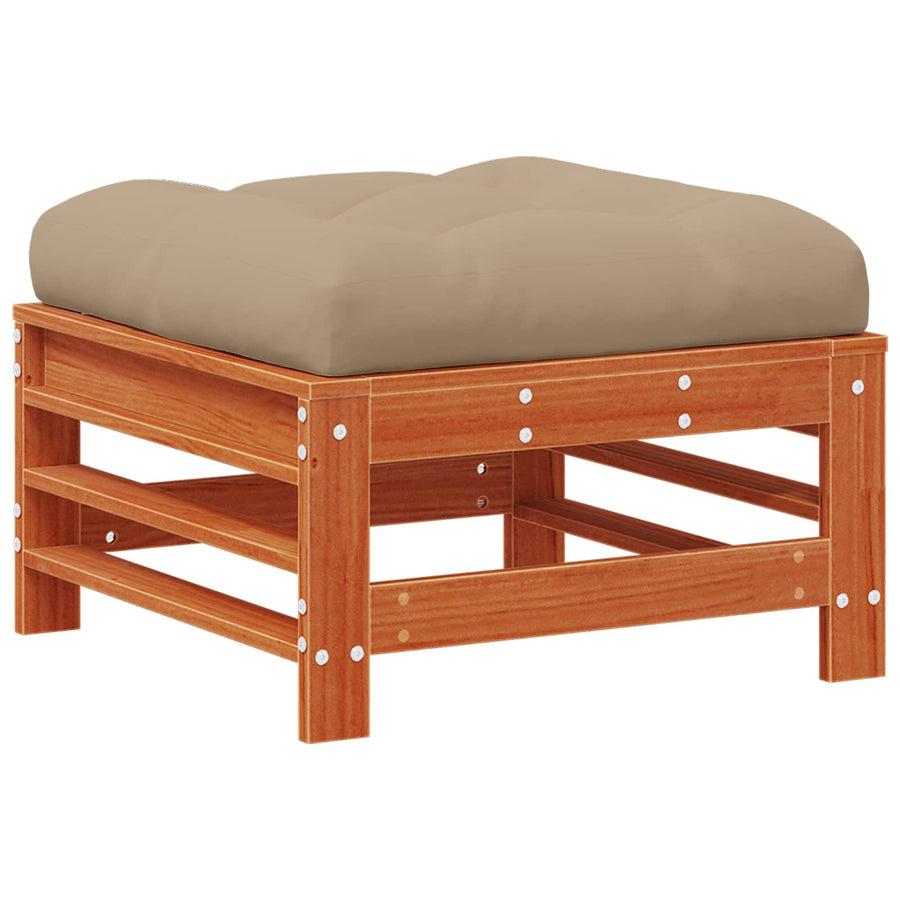 Tuin loungeset 6 pcs Wasbruin Massief grenenhout
