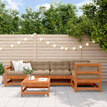 Tuin loungeset 6 pcs Wasbruin Massief grenenhout