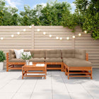 Garden lounge set 7 pcs Wash Brown Solid pine wood
