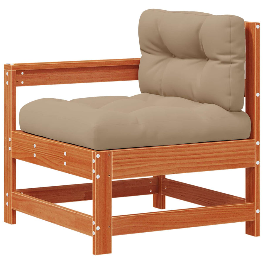 Tuin loungeset 7 pcs Wax Bruin en Taupe Massief grenenhout