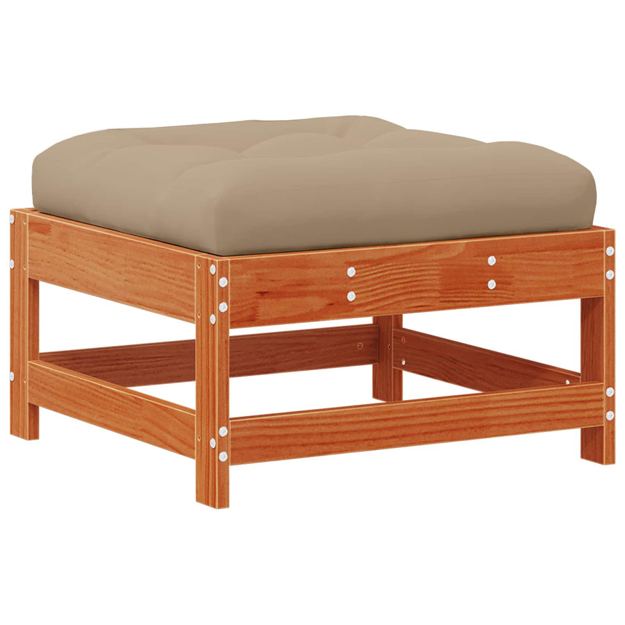 Tuin loungeset 7 pcs Wax Bruin en Taupe Massief grenenhout