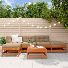 Tuin loungeset 5 pcs Wax Bruin en Taupe Massief grenenhout
