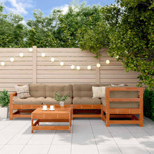 Tuin loungeset 6 pcs Wasbruin Massief grenenhout