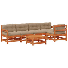 Tuin loungeset 6 pcs Wasbruin Massief grenenhout