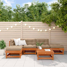 Tuin loungeset 6 pcs Wasbruin Massief grenenhout
