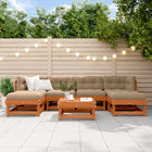 Garden lounge set 7 pcs Wash Brown Solid pine wood