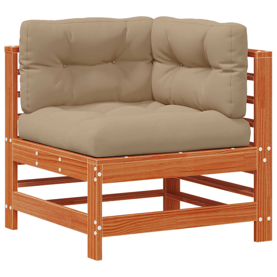 Tuin loungeset 5 pcs Wasbruin Massief grenenhout