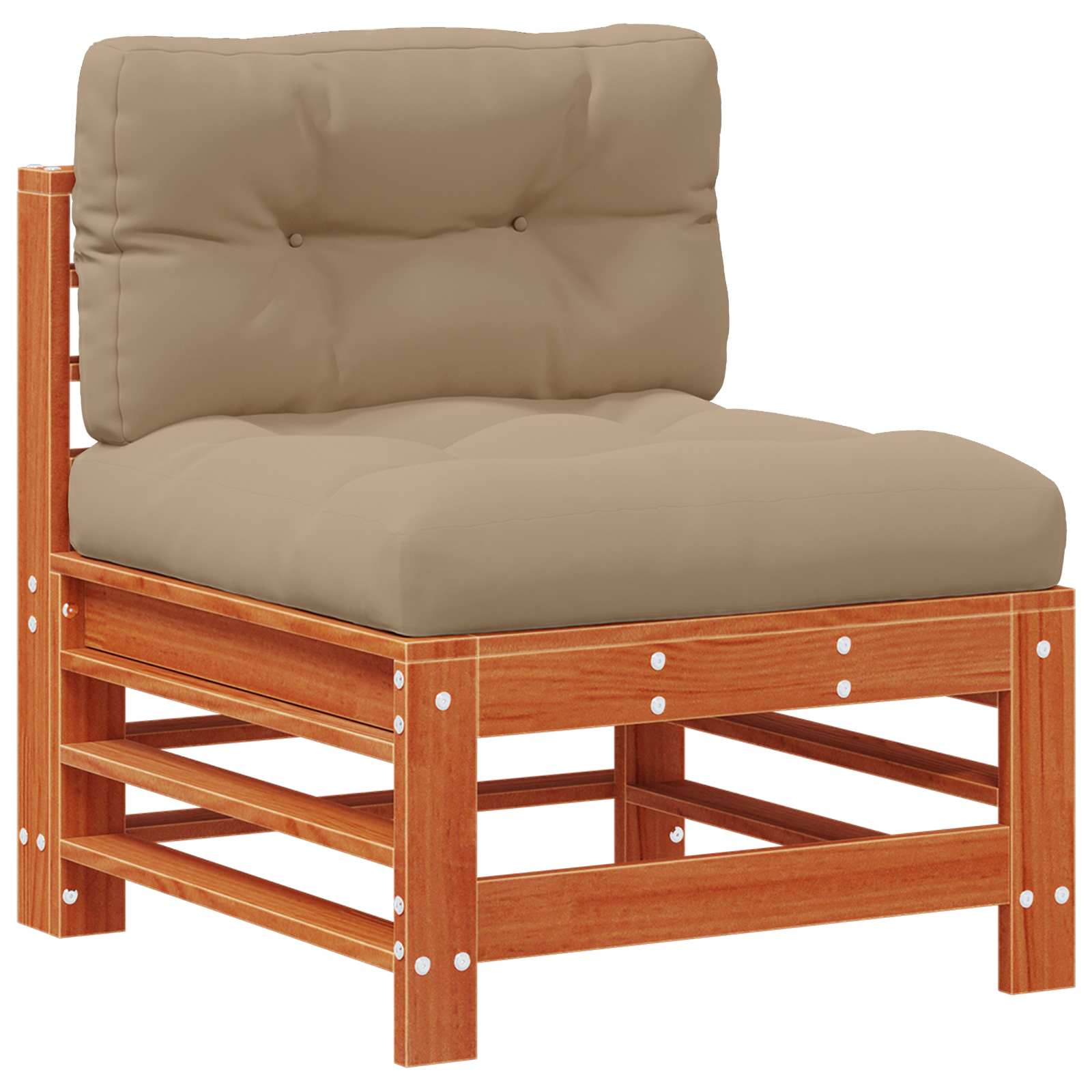 Tuin loungeset 5 pcs Wasbruin Massief grenenhout