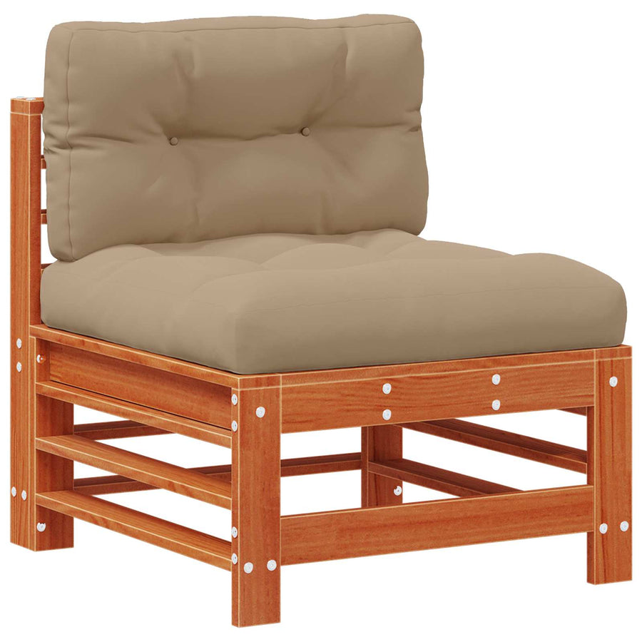 Tuin loungeset 5 pcs Wasbruin Massief grenenhout