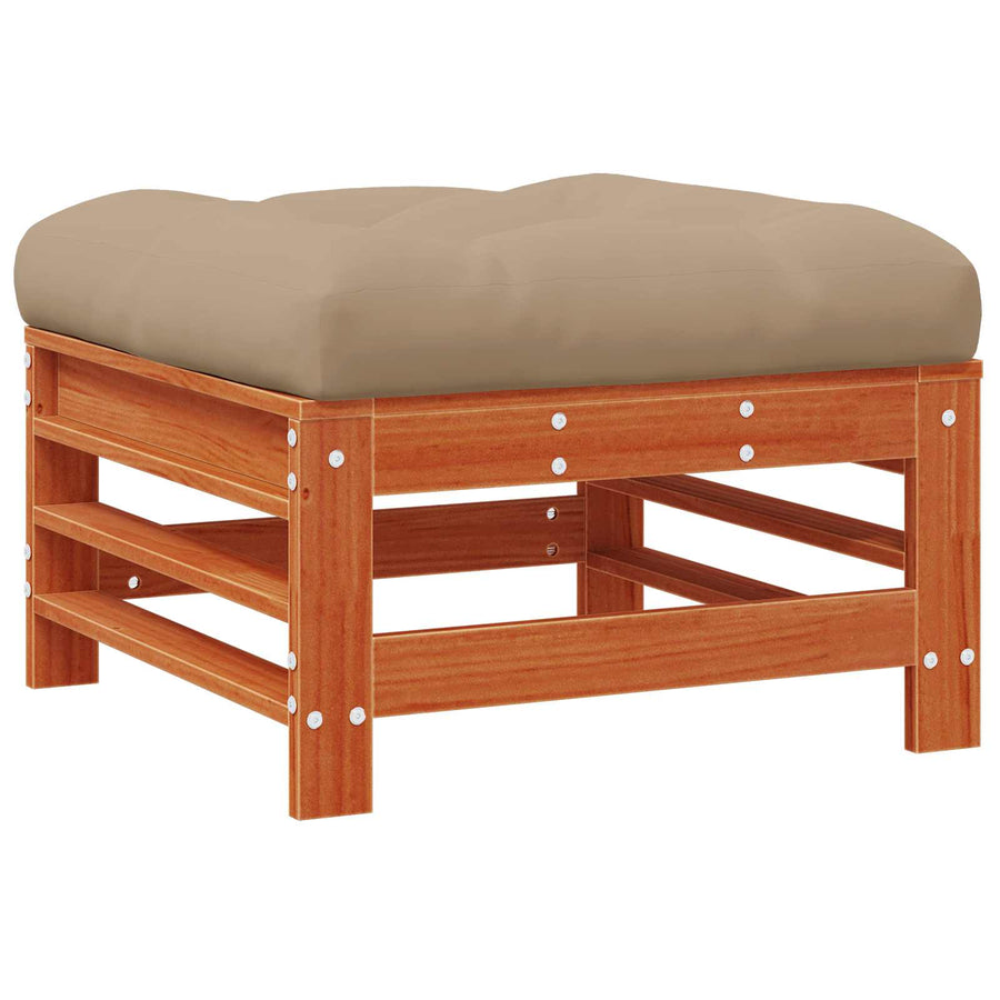 Tuin loungeset 5 pcs Wasbruin Massief grenenhout