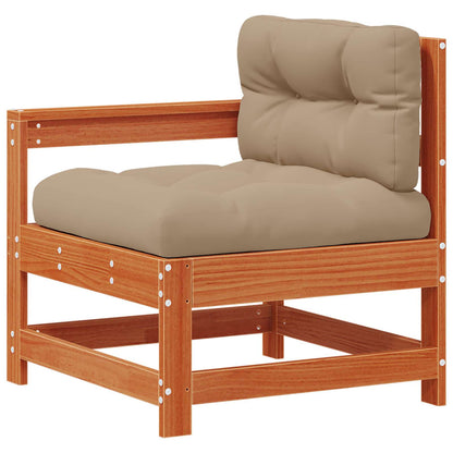 Tuin loungeset 5 pcs Wax Bruin en Taupe Massief grenenhout