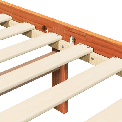 Bedframe 2 pcs Wasbruin 160 x 200 cm Massief grenenhout
