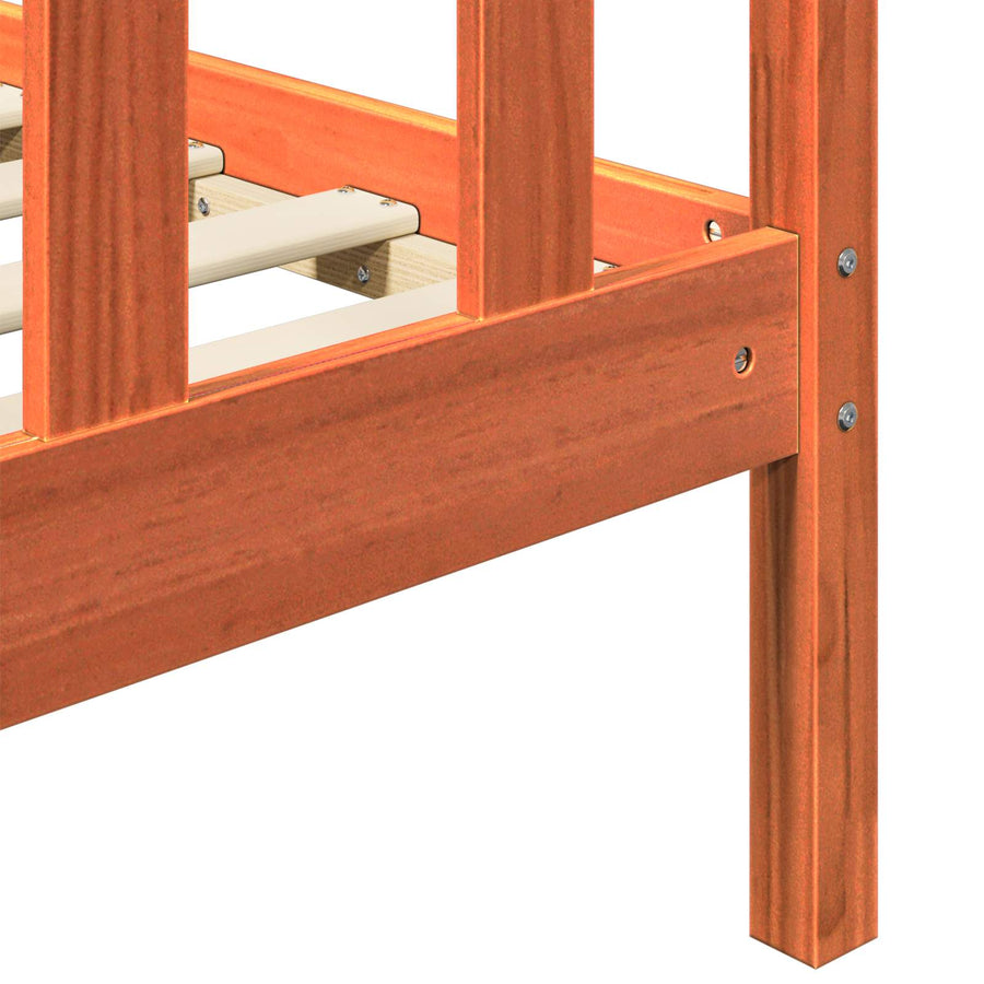 Bedframe 2 pcs Wasbruin 180 x 200 cm Massief grenenhout