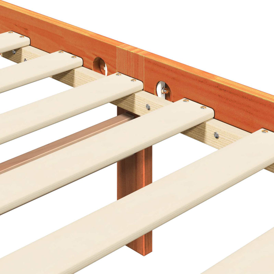 Bedframe 2 pcs Wasbruin 180 x 200 cm Massief grenenhout