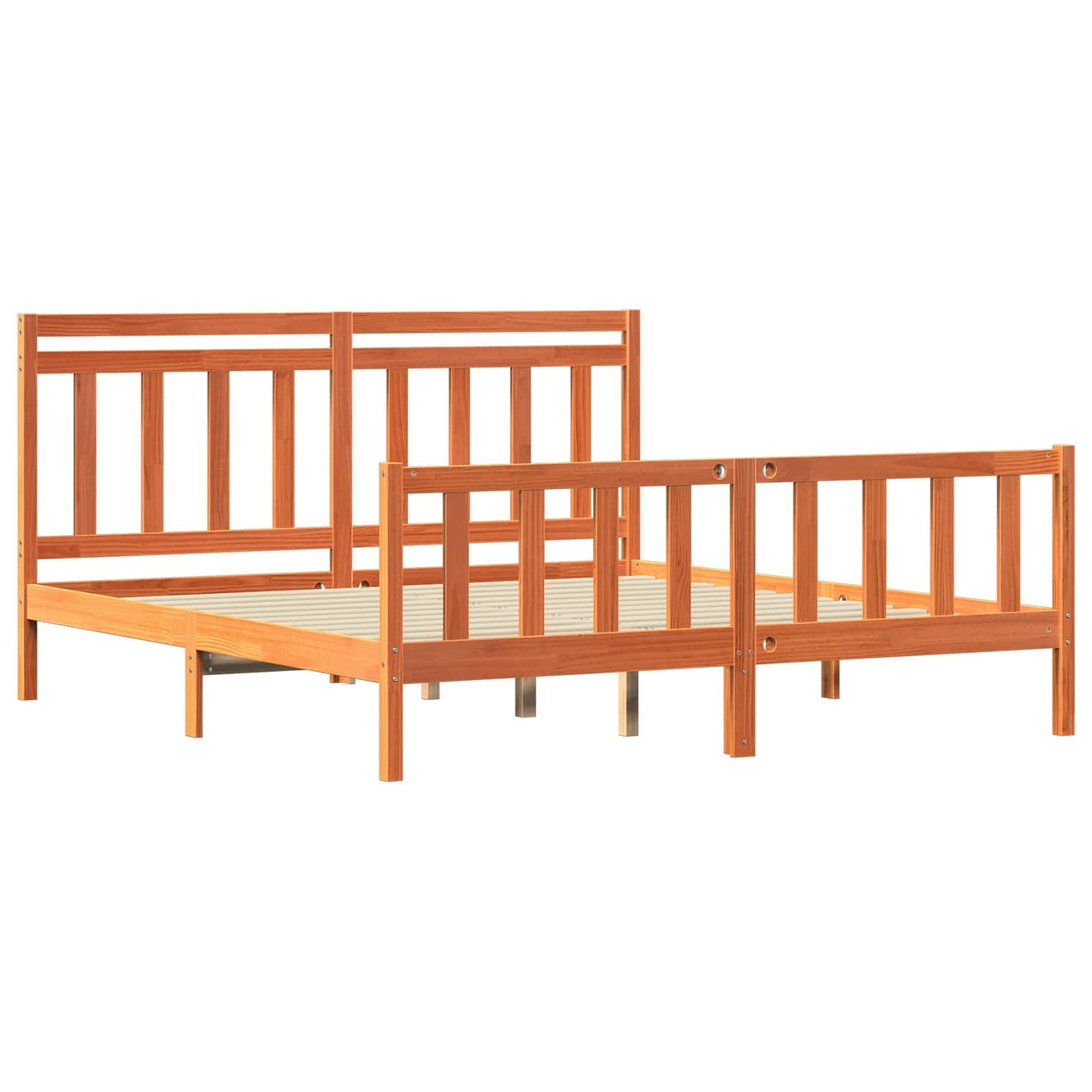 Bedframe 2 pcs Wasbruin 180 x 200 cm Massief grenenhout
