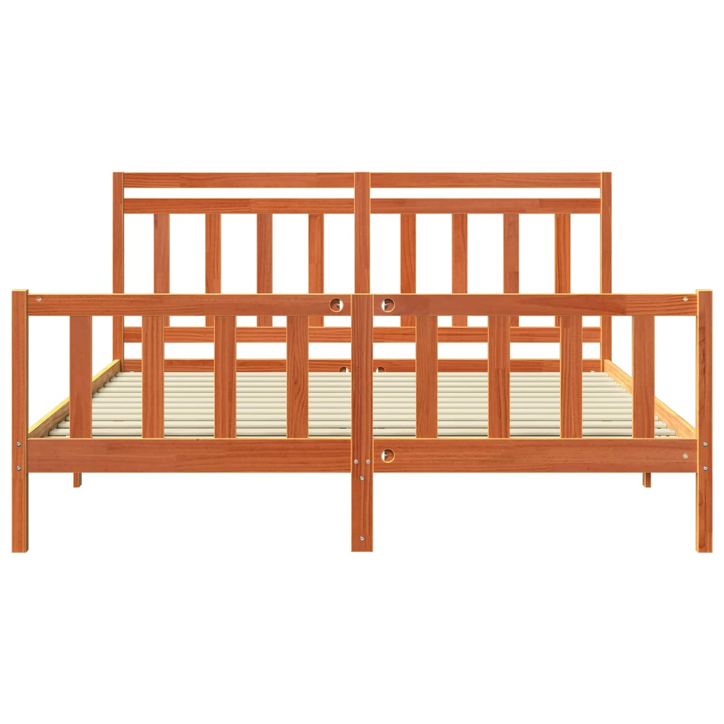 Bedframe 2 pcs Wasbruin 180 x 200 cm Massief grenenhout