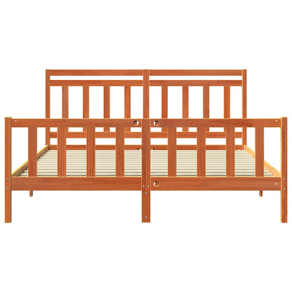 Bedframe 2 pcs Wasbruin 180 x 200 cm Massief grenenhout