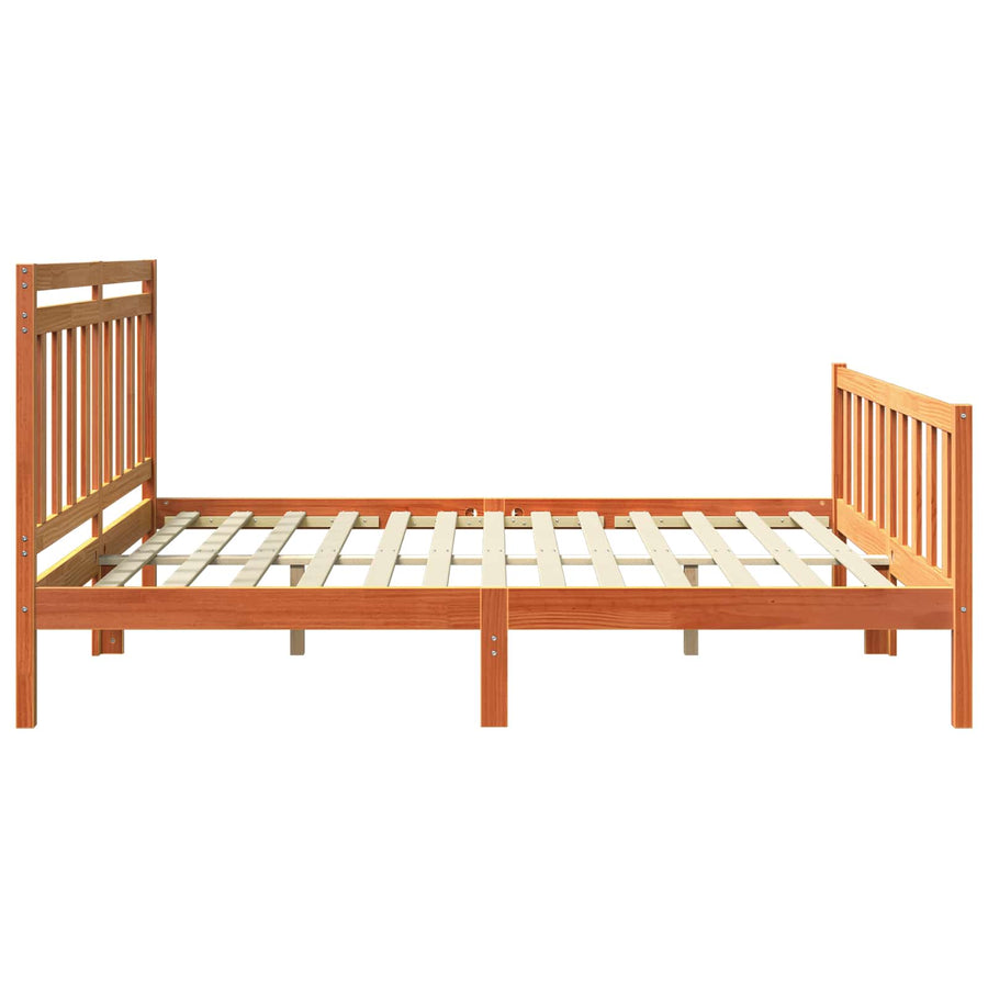 Bedframe 2 pcs Wasbruin 180 x 200 cm Massief grenenhout