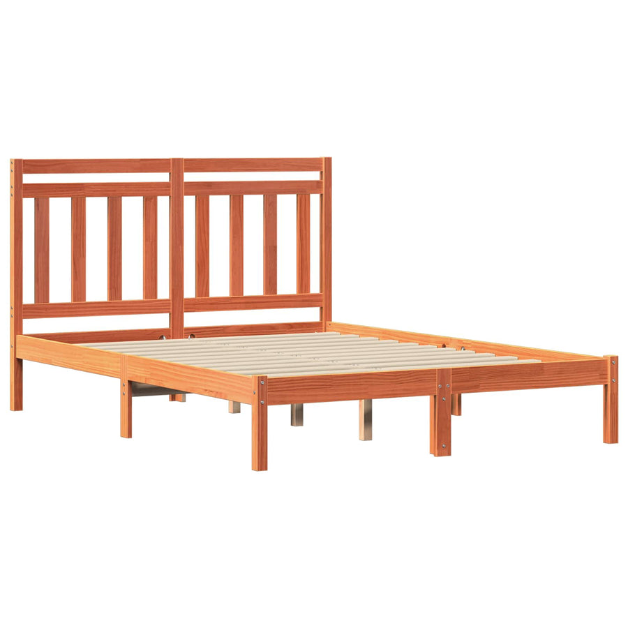 Bedframe 2 pcs Wasbruin 140 x 190 cm Massief grenenhout