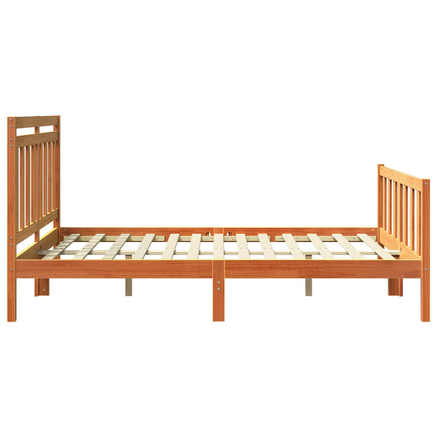 Bedframe 2 pcs Wasbruin 140 x 200 cm Massief grenenhout