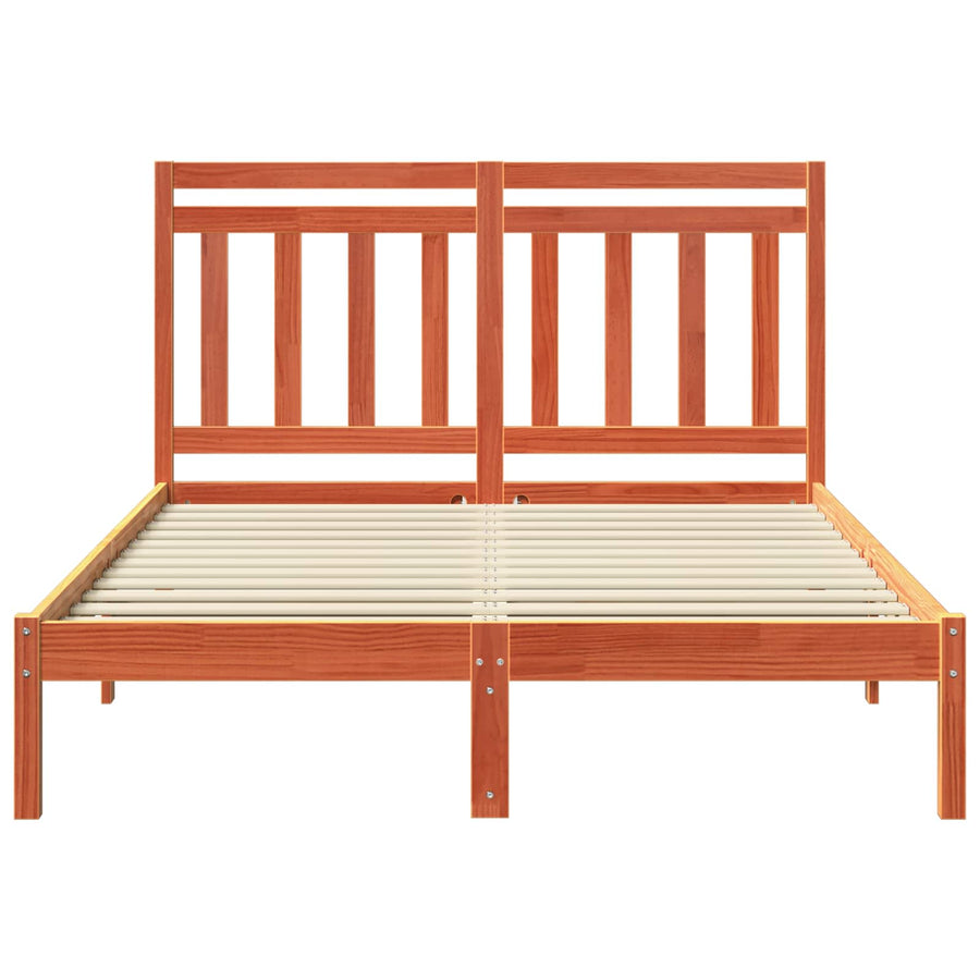 Bedframe 2 pcs Wasbruin 150 x 200 cm Massief grenenhout