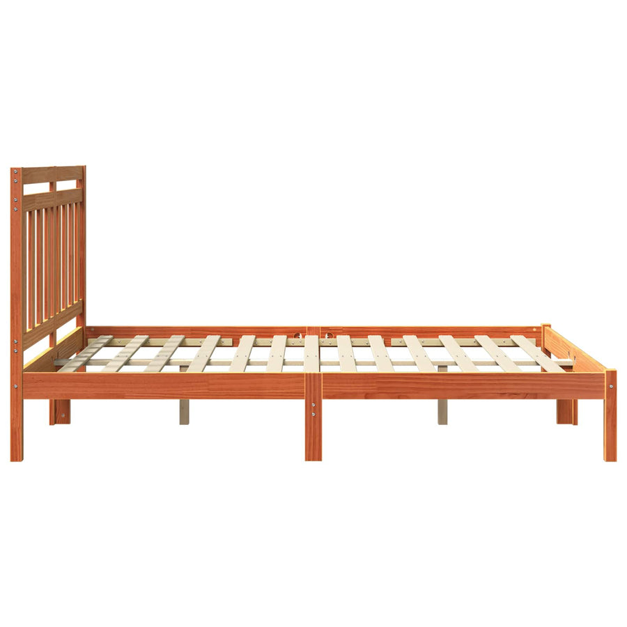 Bedframe 2 pcs Wasbruin 150 x 200 cm Massief grenenhout